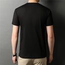 Camiseta Masculina de Algodão Com Gola V