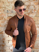 Jaqueta de Couro Masculina Premium  + brinde